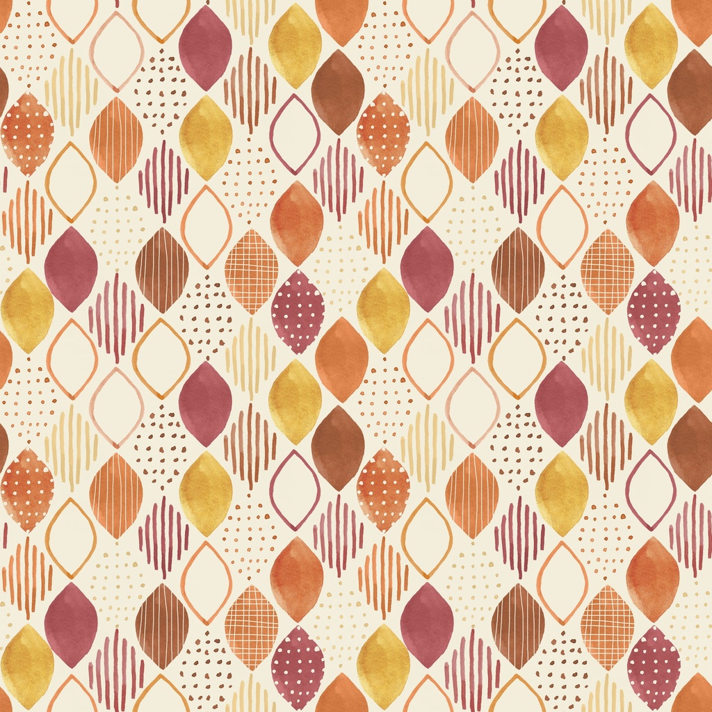 [T125-015-154] T125-015-154 / Leaf Foulards - Cream