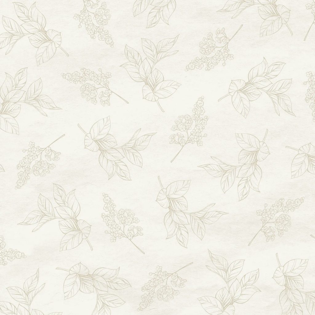 [WB-W200-006-112] WB-W200-006-112 / Sprig Toile - Cream