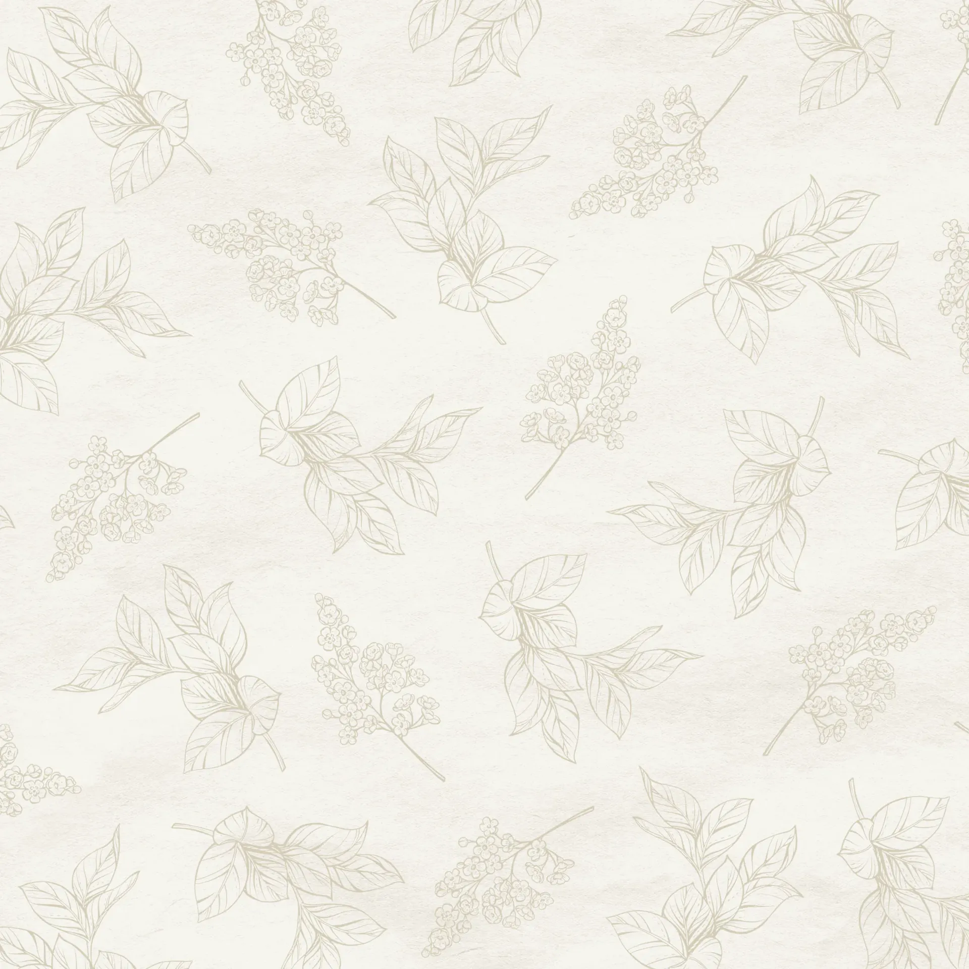 [WB-W200-006-112] WB-W200-006-112 / Sprig Toile - Cream