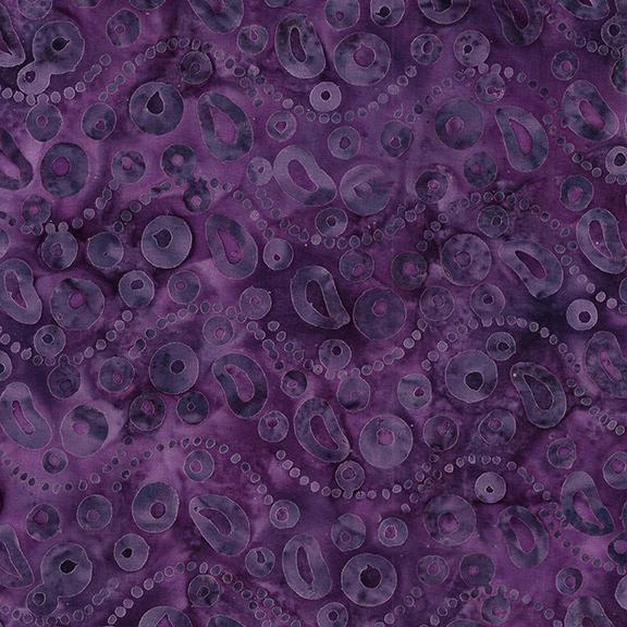 Woodblock Drops-Purple Pansy