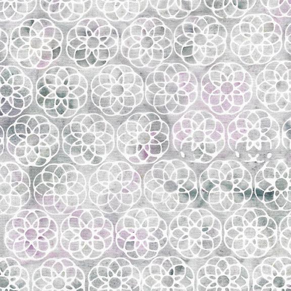 Geometric Flower-Multi Grey Purple White