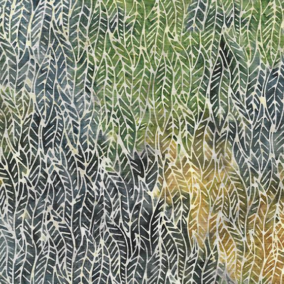 Braided Leaves-Multi Green Grey Gold