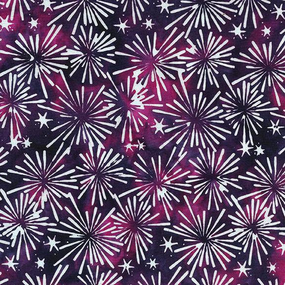 Bursting Stars-Red Burgundy