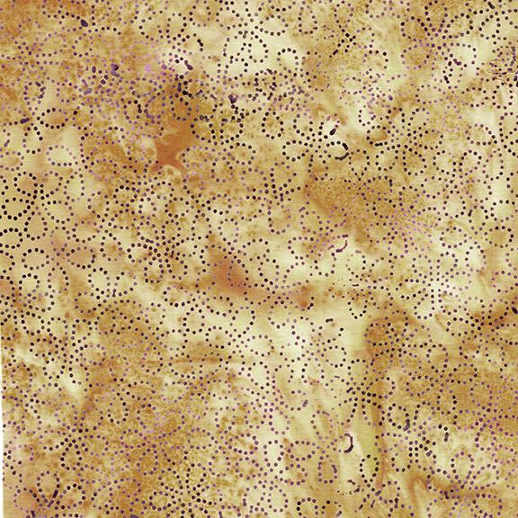 Floral Dots Brown Tan