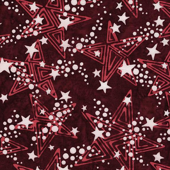 Shooting Stars Red Burgundy