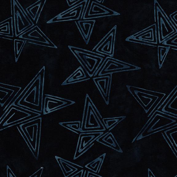 Spirals in Stars Blue Midnight Blue