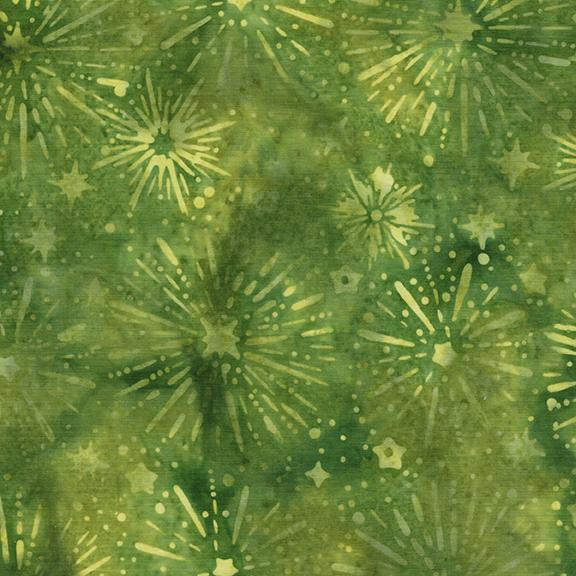 Sunburst Stars Green Ivy