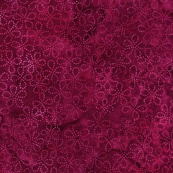 Floral Dots Red Cranberry