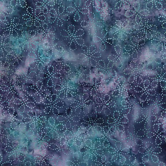 Floral Dots Multi Turquoise Purple