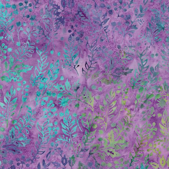 Vines Leaves and Berries Purple Lavender