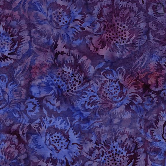 Large Floral Multi Blue Purple