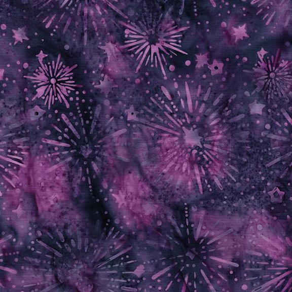 Sunburst Stars Purple Blackberry