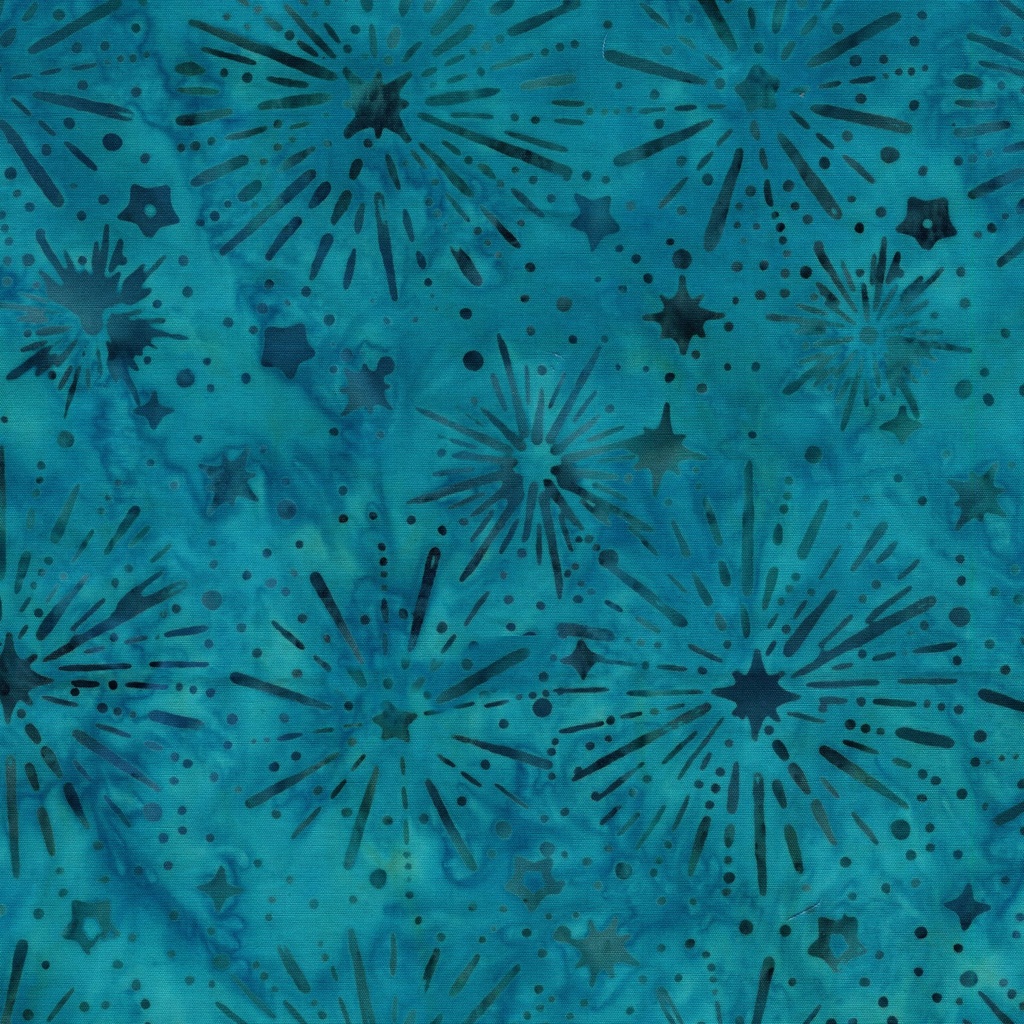 122564955 / Sunburst Stars Teal Aruba