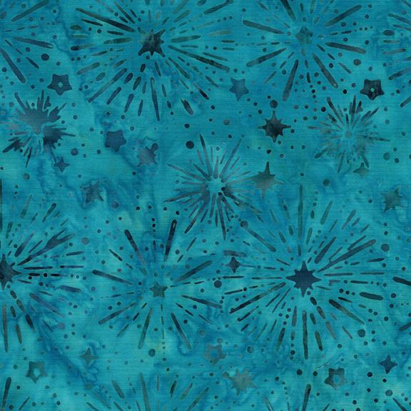Sunburst Stars Teal Aruba