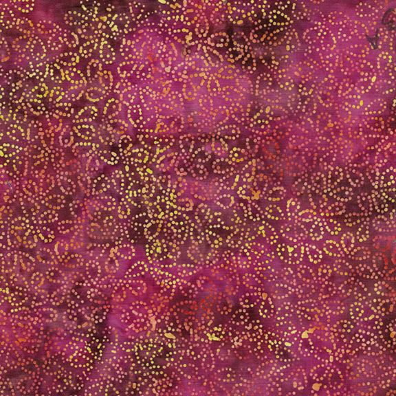 Floral Dot-Red Cranberry