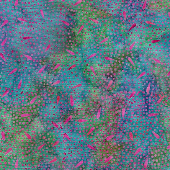 Petals-Multi Blue Green Marbles