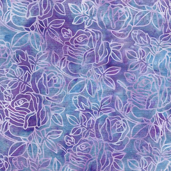 Large Rose-Multi Blue Purple