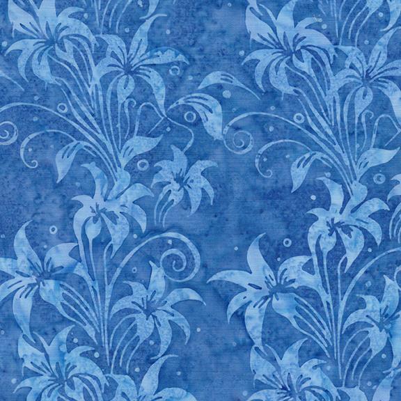 Lily Florals-Blue Powder Blue