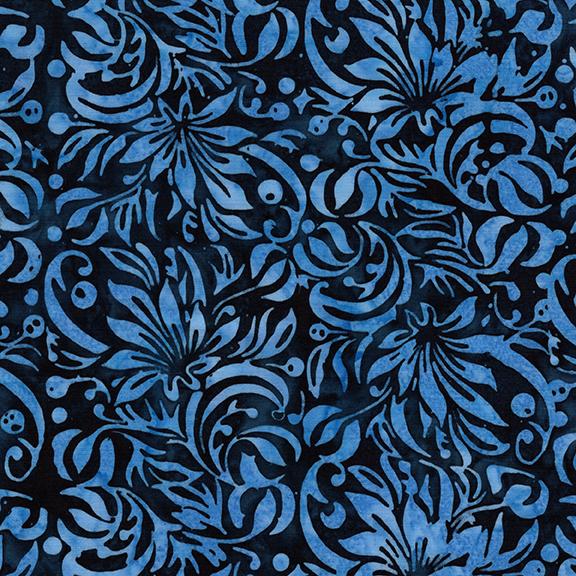 Square Floral-Blue Ocean
