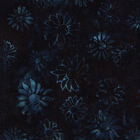 Flower Heads-Blue Midnight Blue