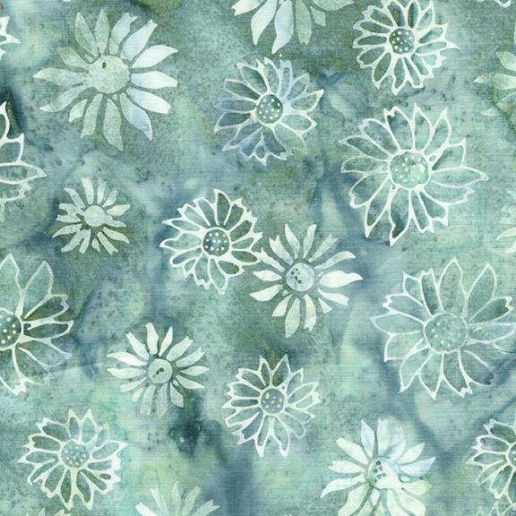 Flower Heads-Multi Grey Teal Iceberg