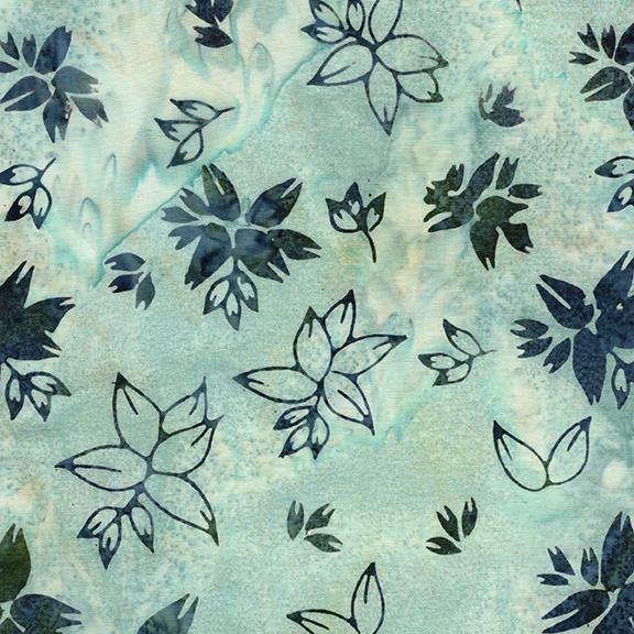 Leaf Collections-Multi Grey Teal Iceberg