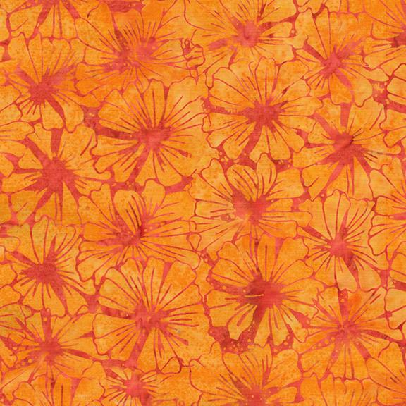 Large Floral-Multi Red Orange
