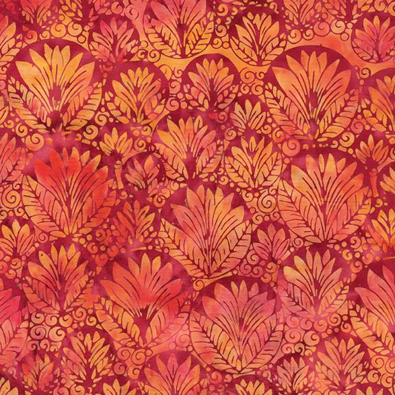Cirlce Leaf-Multi Red Orange