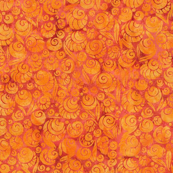 Shell Cluster-Multi Red Orange