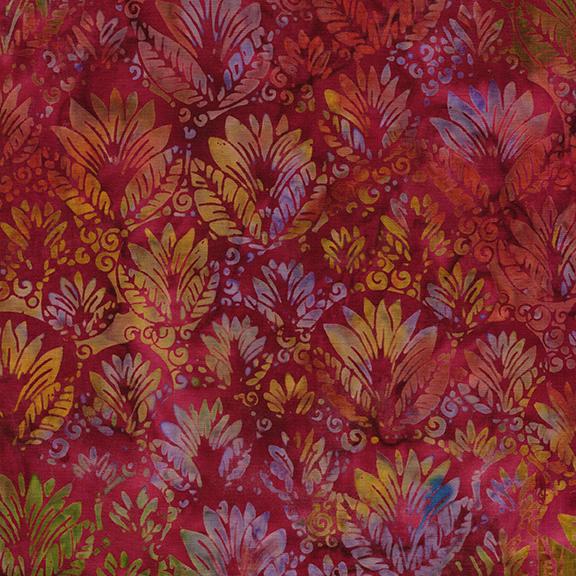 Cirlce Leaf-Multi Green Gold Magenta