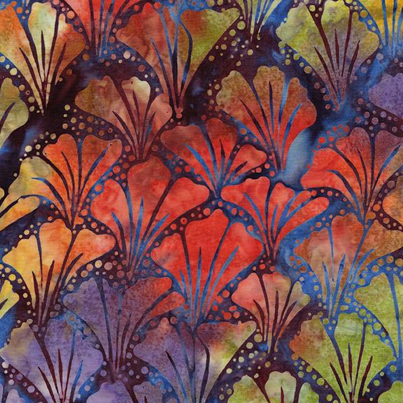 512503850 / Ginko Leaf-Multi Purple Green Flourite