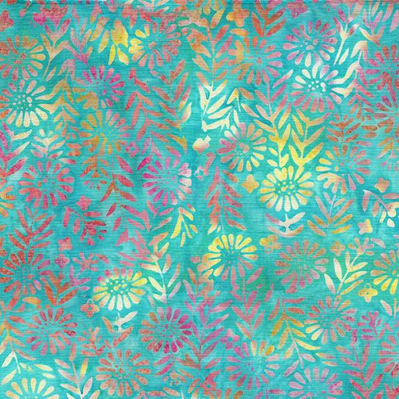 Flower Field-Teal Sea Glass