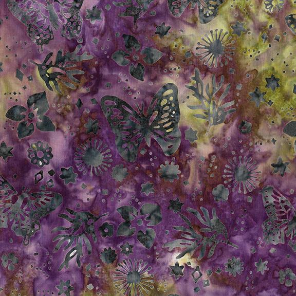 712401892 / Butterfly Floral-Multi Purple Yellow