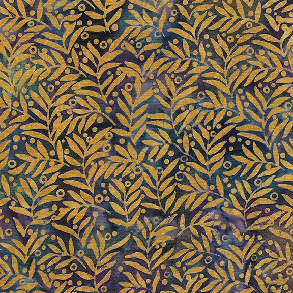 112418828 / Small Leaves with Dot-Multi Blue Purple