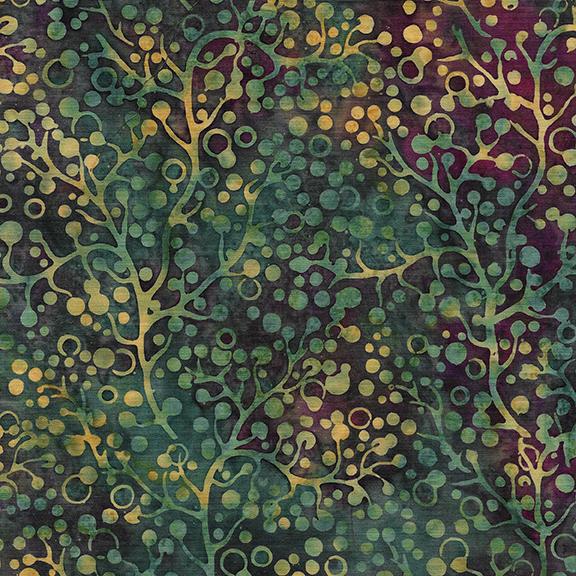 112426845 / Vine Dot-Multi Green Purple Mardi Gras