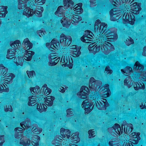 Medium Floral-Blue Waterfall