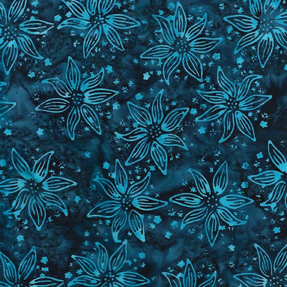 712414585 / Large Floral-Blue Navy