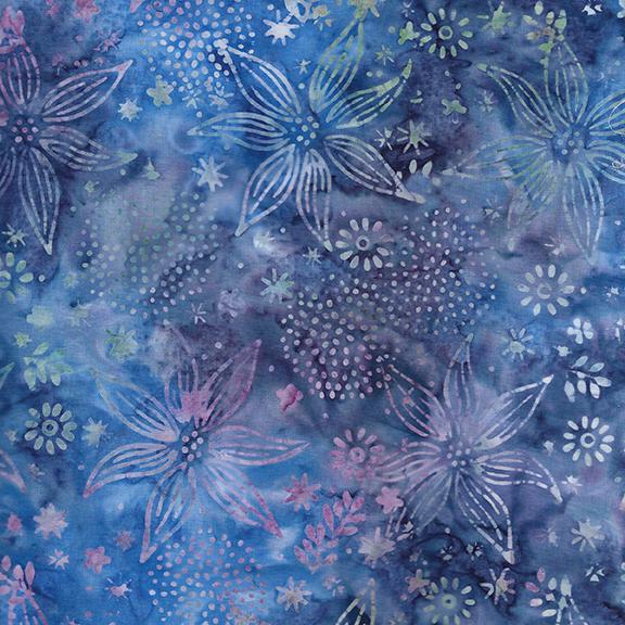 712408828 / Large Floral Mix-Multi Blue Purple