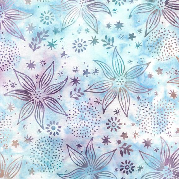 712408882 / Large Floral Mix-Multi Blue Teal White Magenta