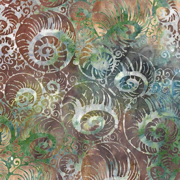 Abstract Nautilus-Multi Red Blue Dusty