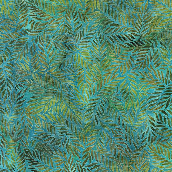 112411965 / Mini Tossed Leaves-Teal Chameleon
