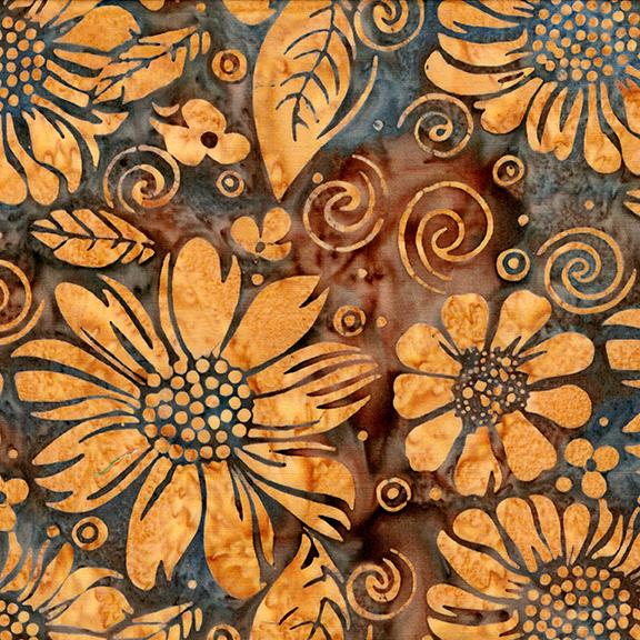 712522094 / Large Floral-Brown Coffee