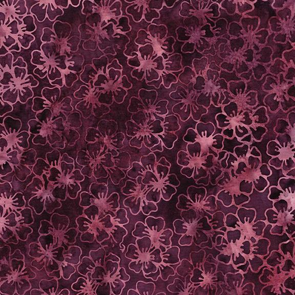 812501390 / Large Blossoms-Red Burgundy