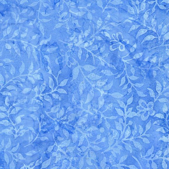 112508515 / Butterfly & Leaves-Blue Chambray