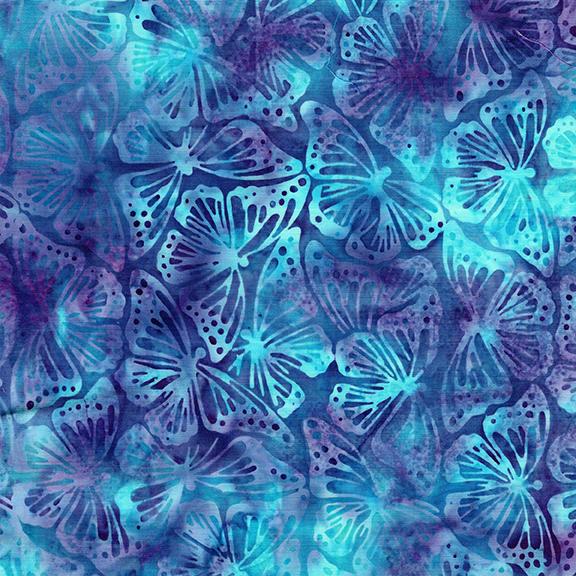 112504877 / Side Butterflies-Multi Turquoise Purple