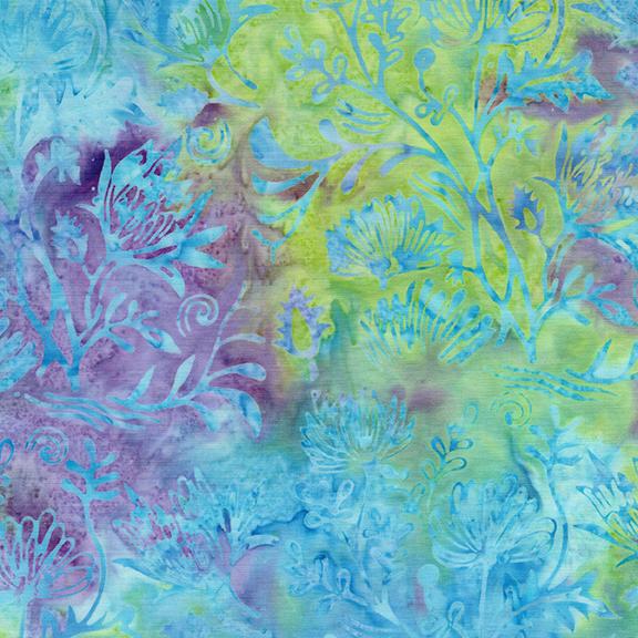 712523850 / Floral Scene-Multi Purple Green Flourite