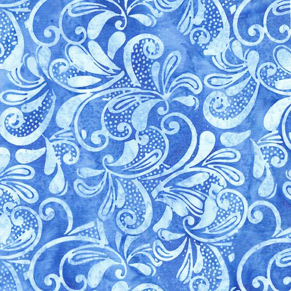 112510515 / Lg Paisley Swirl-Blue Chambray