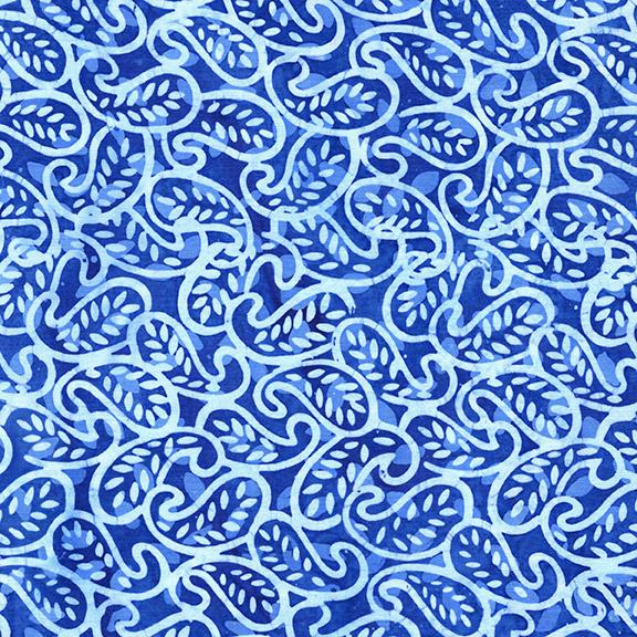 112513570 / Mini Leaf Paisley-Blue Cornflower