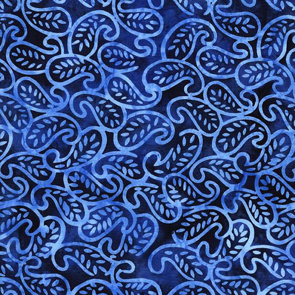 Mini Leaf Paisley-Blue Ocean