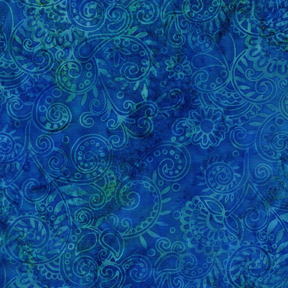 112516545 / Floral Paisley-Blue Bluebird